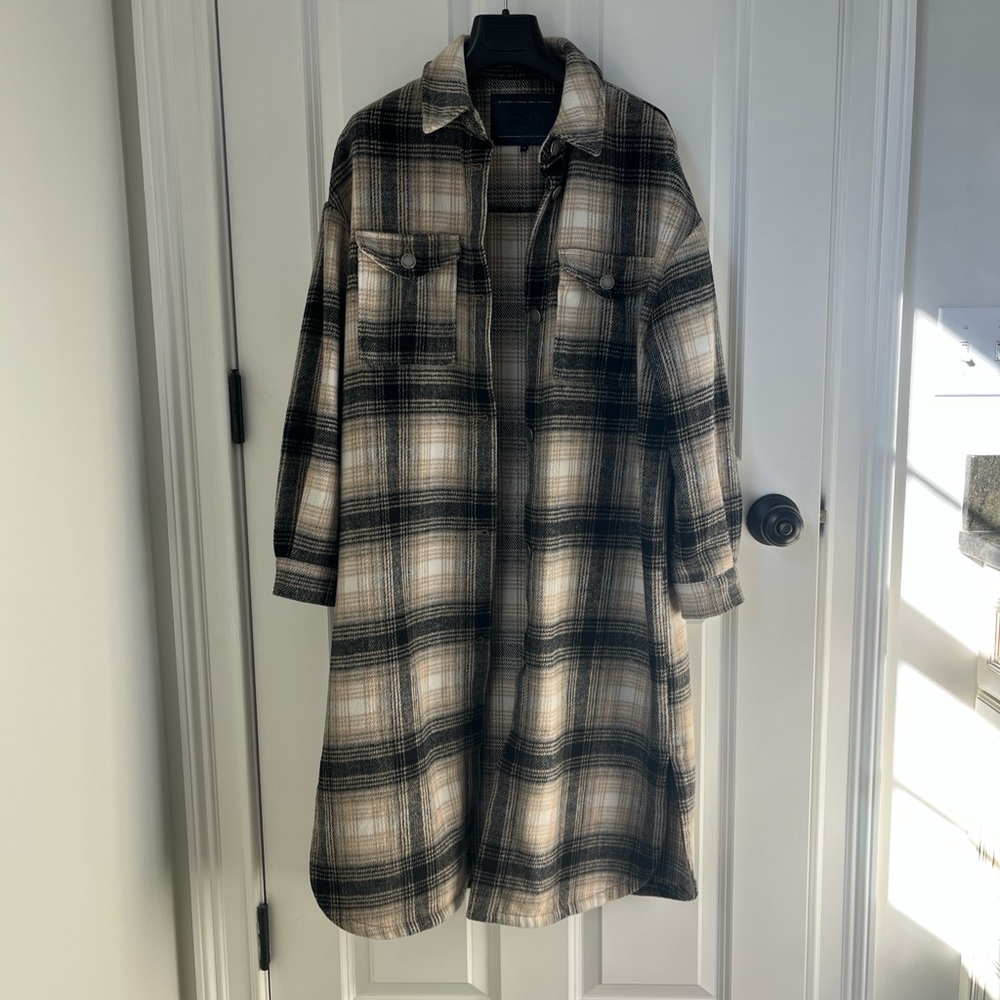 Oversized shacket